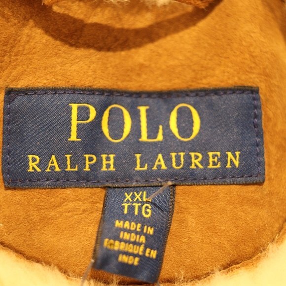 Polo Ralph Lauren NWT Shearling Lined Leather Car Coat Brown XXL - Picture 14 of 16